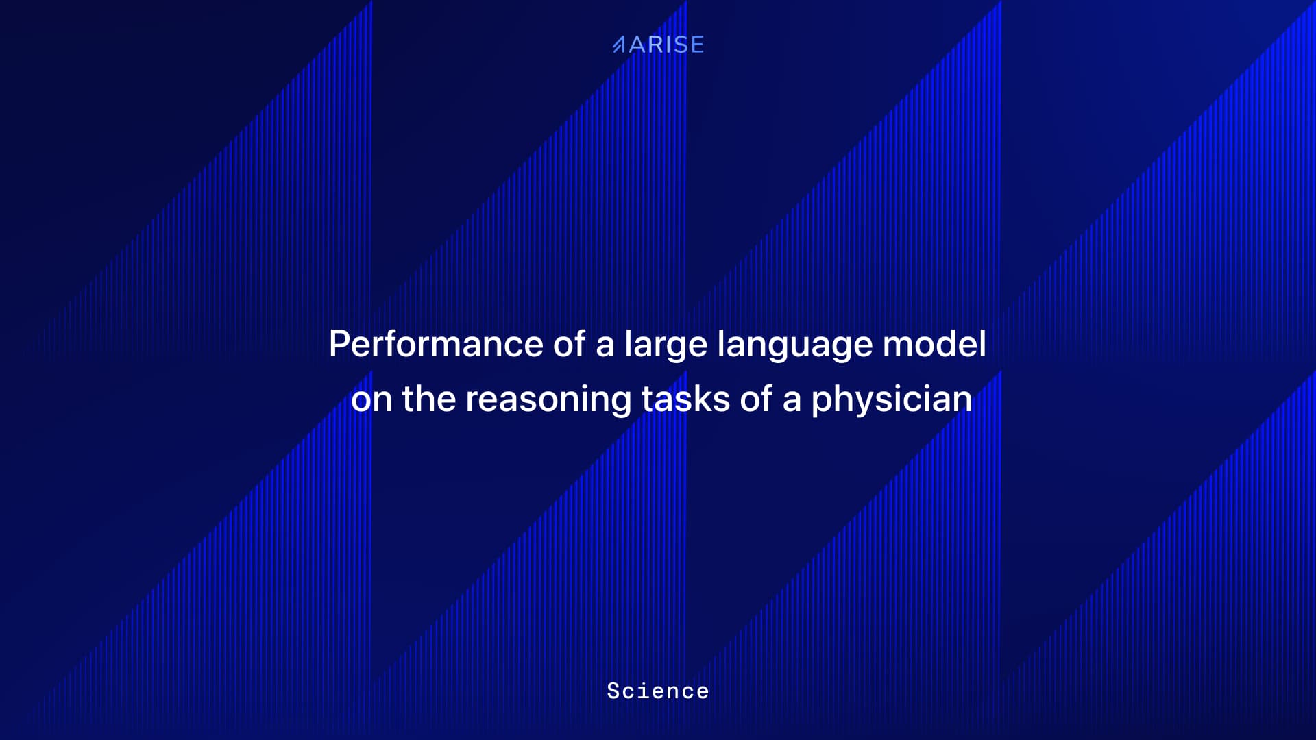 Performance of a large language model on the reasoning tasks of a physician